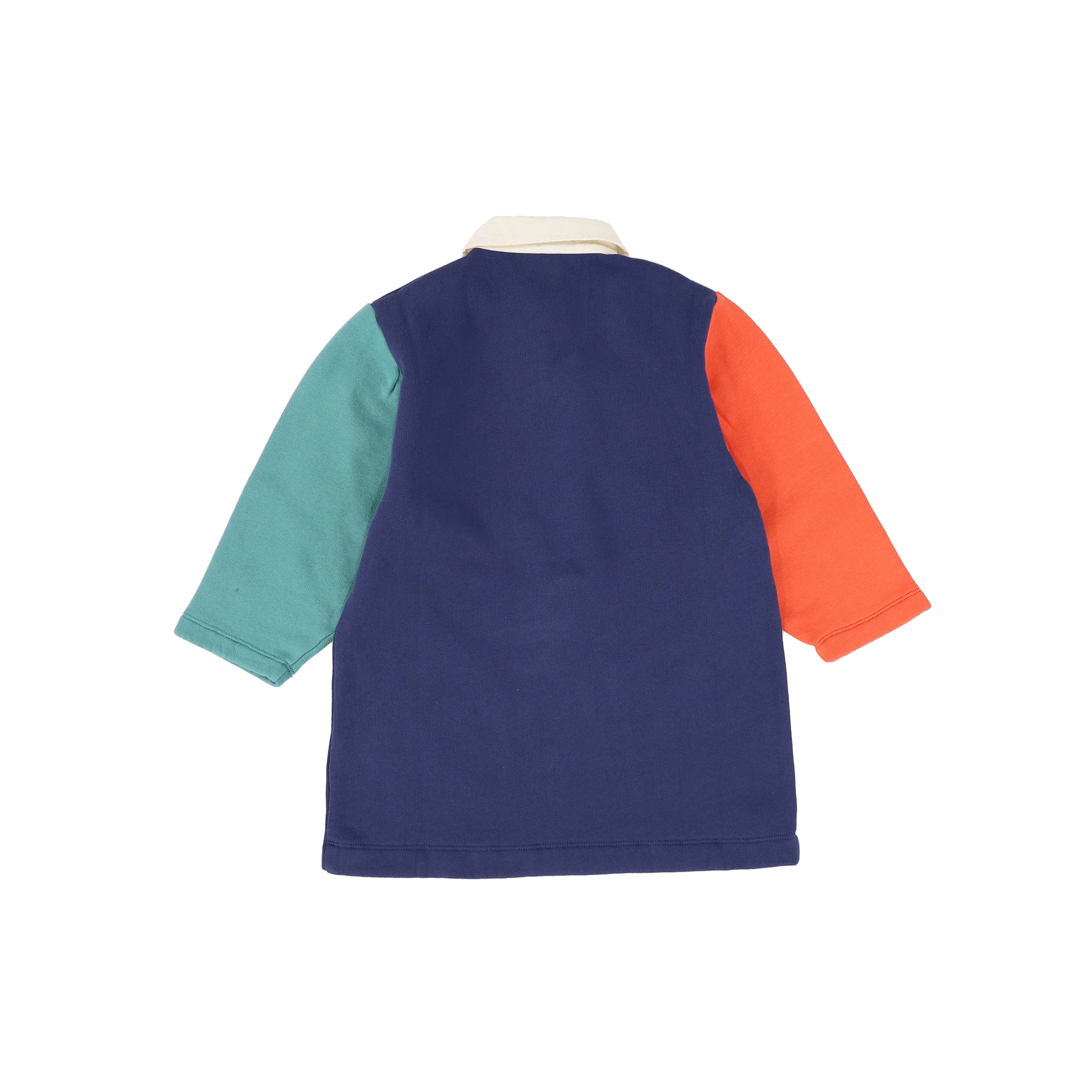 WYNKEN NAVY COLOR BLOCK COLLAR DRESS [FINAL SALE] - Image 2