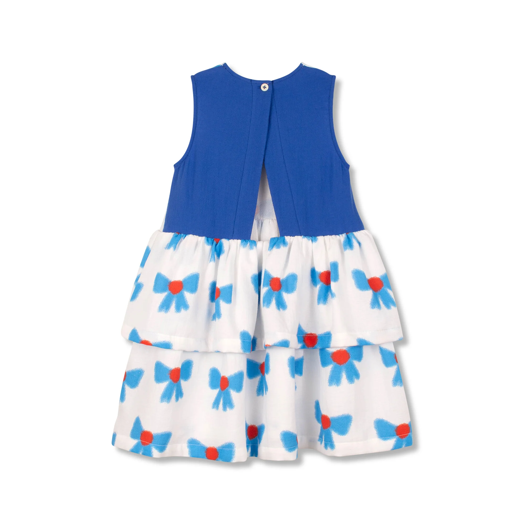 WYNKEN WHITE/BLUE BOW DRESS [FINAL SALE] - Image 2